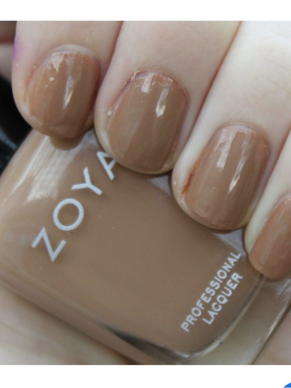 Zoya Creamy Tan Nail Lacquer polish - Neutral Brown Shade Flynn